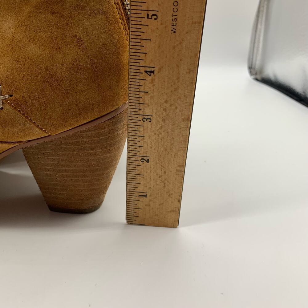 Not Rated Faux Fur Lined and Suede Brown Lace Front Zip Heel Boots Sz 8 - Picture 14 of 15